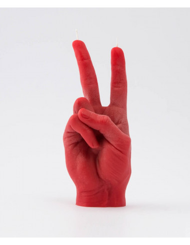 Candle Hand - Peace - Rouge