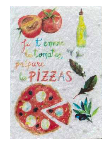 Carte à planter « Pizza » - Graines de tomate