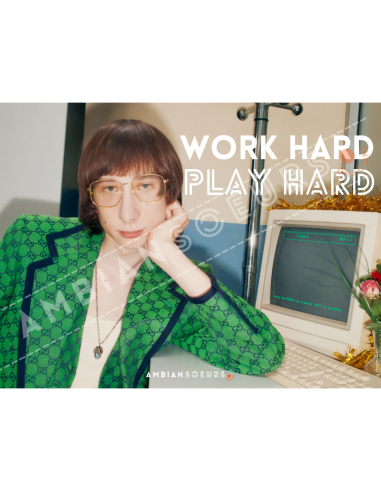 Affiche - Gucci - Work hard play hard...