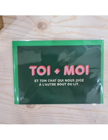 Carte - Toi + moi & ton chat -...