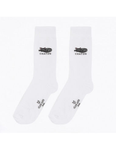 Chaussettes - Chaton blanc - Félicie...
