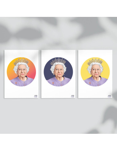 Carte postale - Sa majesté - La Reine...