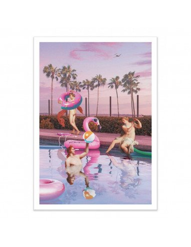 Art-Poster - Pool party - 30 x 40 cm