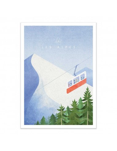 Art-Poster - Ski Les Alpes - Format :...