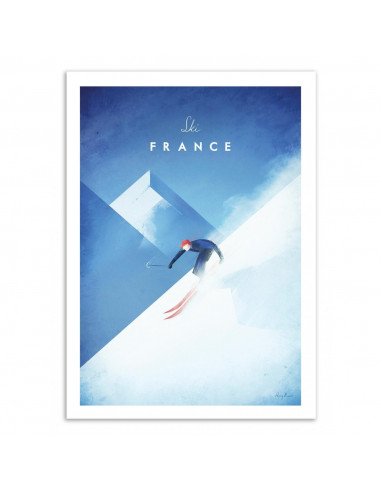 Art poster - Ski France - 50 x 70 cm