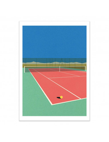 Art poster - Terrain de tennis - 50 x...